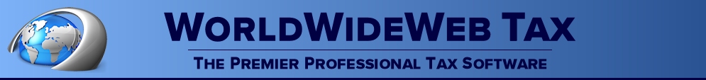 Tax Software from WorldWideWeb Tax - your one stop source for affordable tax software!
